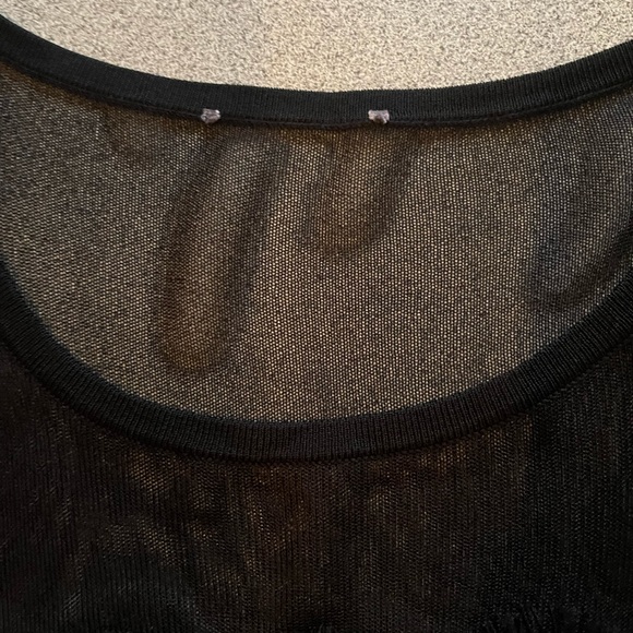 Black Lace & Plum Thin Knit Sweater/Top - Picture 5 of 9